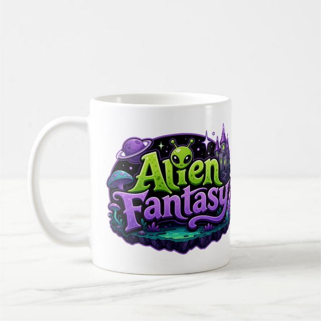 Främmande fantasiförälskare kaffemugg (Vänster)