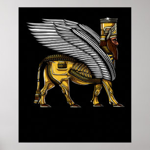 Främmande forntida Sumerian gud för Anunnaki Poster