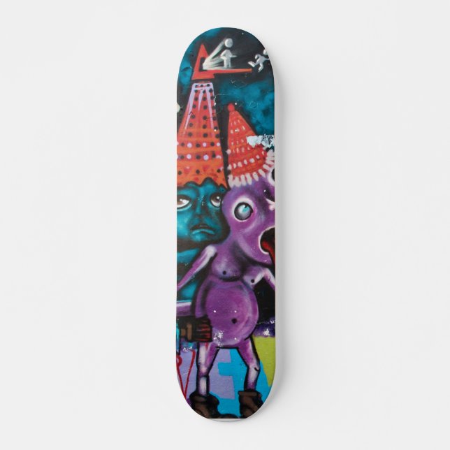 Främmande grafittiSkateboard Mini Skateboard Bräda 18,7 Cm (Framsida)