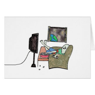 Främmande hållande ögonen på TV OBS Kort