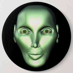 främmande Head utomjordiskt knäppas vara 3D Knapp