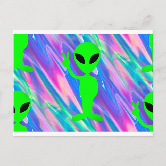 främmande hologram vykort (Framsida)
