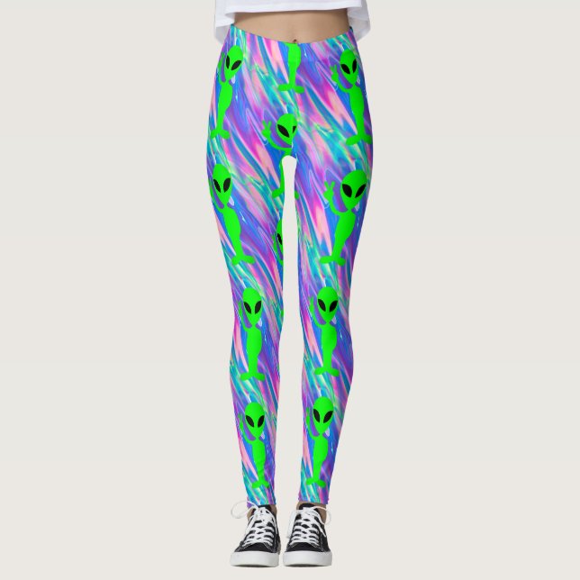 främmande hologramlegeringar leggings (Framsida)