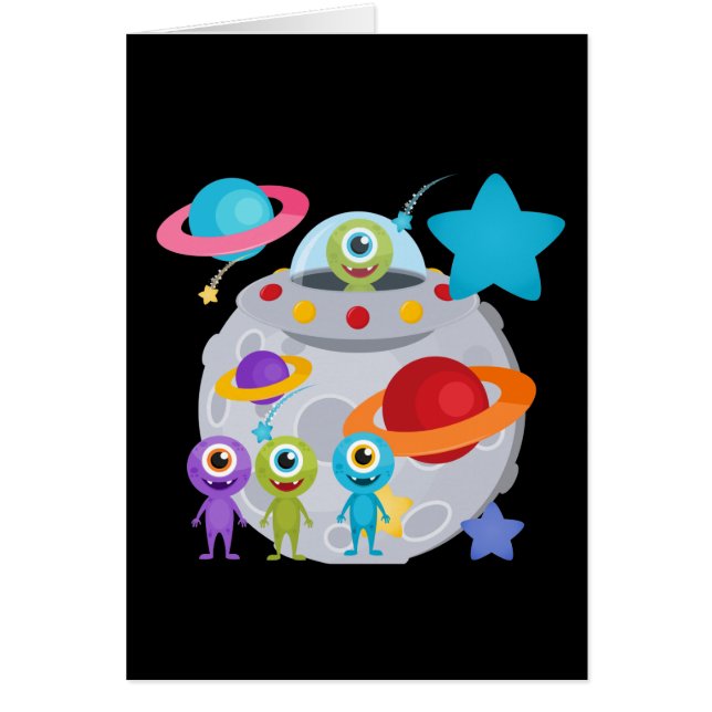 Främmande invasion hälsningskort (Framsidan)