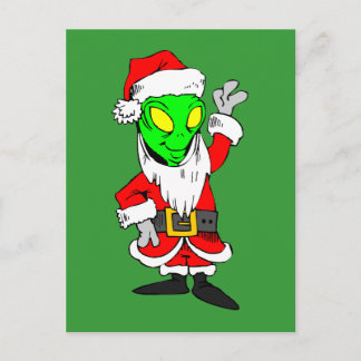 främmande jultomten helg vykort