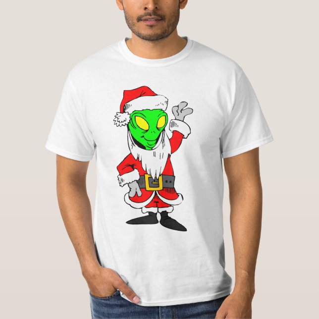 främmande jultomten t shirt (Framsida)