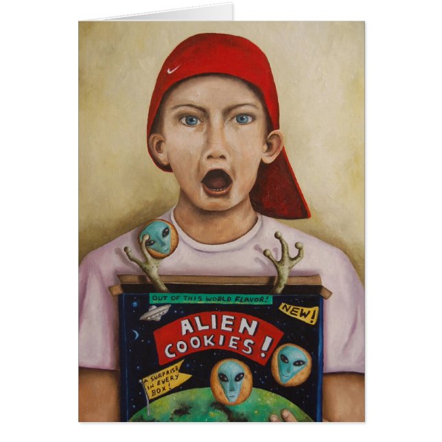 Främmande kakor hälsningskort (Framsidan)