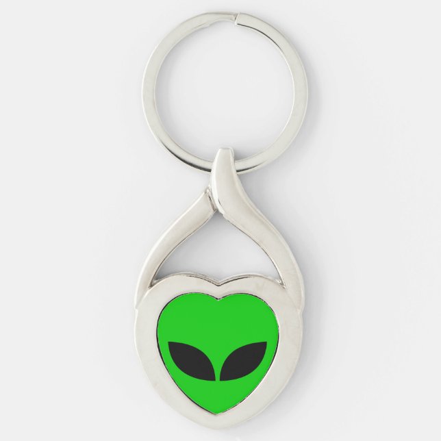 Främmande Kärlek Hjärtpapper Underlägg Twisted Heart Silverfärgad Nyckelring (Framsidan)