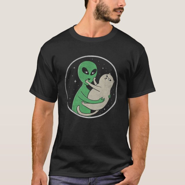 främmande kärlek-katt också t shirt (Framsida)