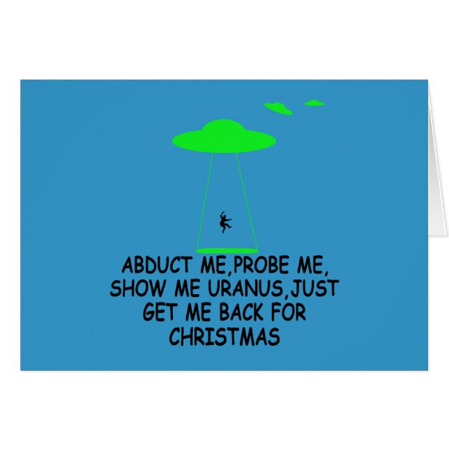 Främmande kidnappning hälsningskort (Framsidan Horizontal)