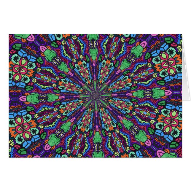 Främmande Kollideascope Hälsningskort (Framsidan Horizontal)