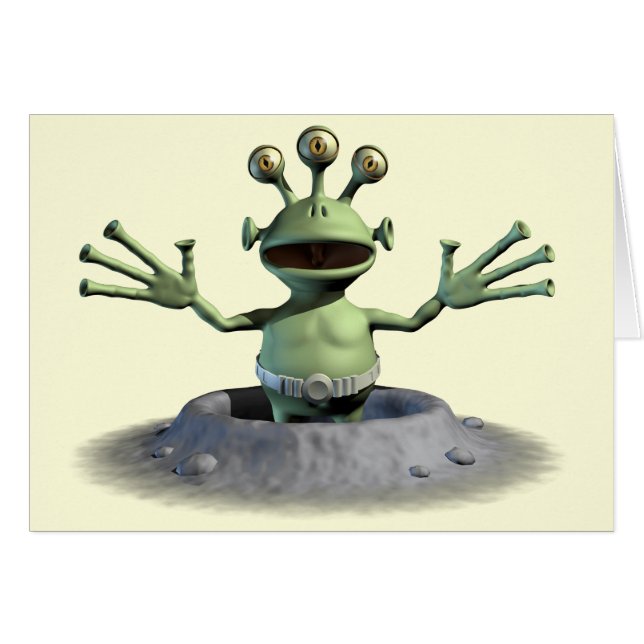 Främmande krater hälsningskort (Framsidan Horizontal)