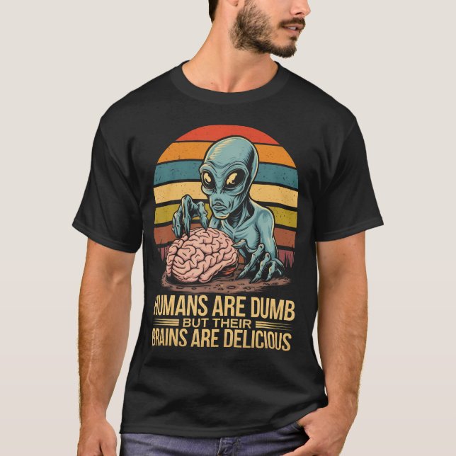 Främmande Människor Är Dumma Men Deras Hjärnor Är  T Shirt (Framsida)
