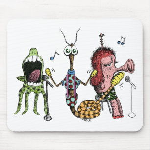 Främmande musikband musmatta