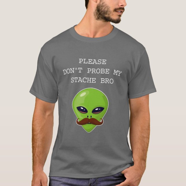 Främmande mustasch tee shirt (Framsida)