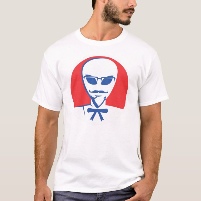 Främmande överste (vit) tee shirt (Framsida)