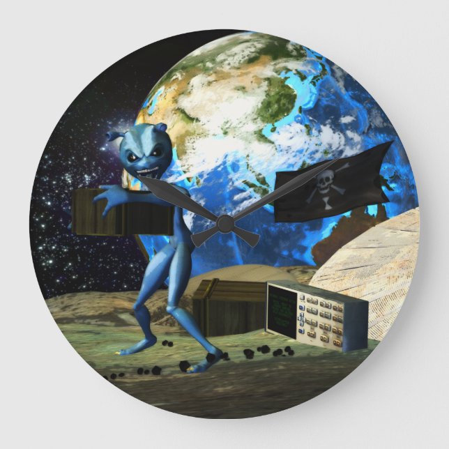 Främmande pirat för Mothership Stor Klocka (Framsida)