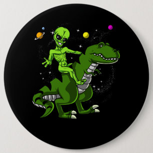 Främmande rida UFO för T-Rex Dinosaurutrymme Knapp