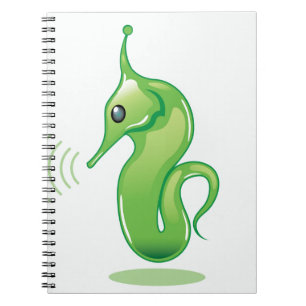 Främmande SeaHorsevektor Anteckningsbok Med Spiral