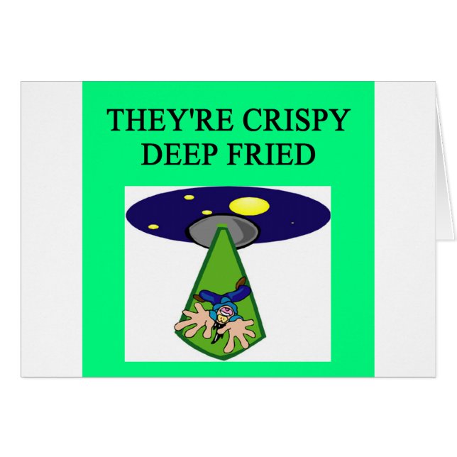 främmande skämt för ufo för kidnappningområde 51 hälsningskort (Framsidan Horizontal)