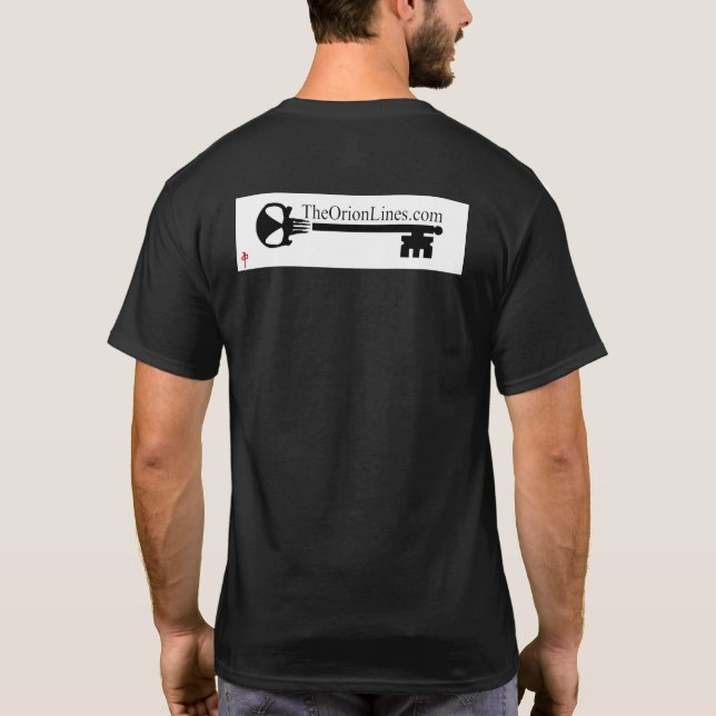 främmande skelett nyckel-teorionlinjer t shirt (Baksida)