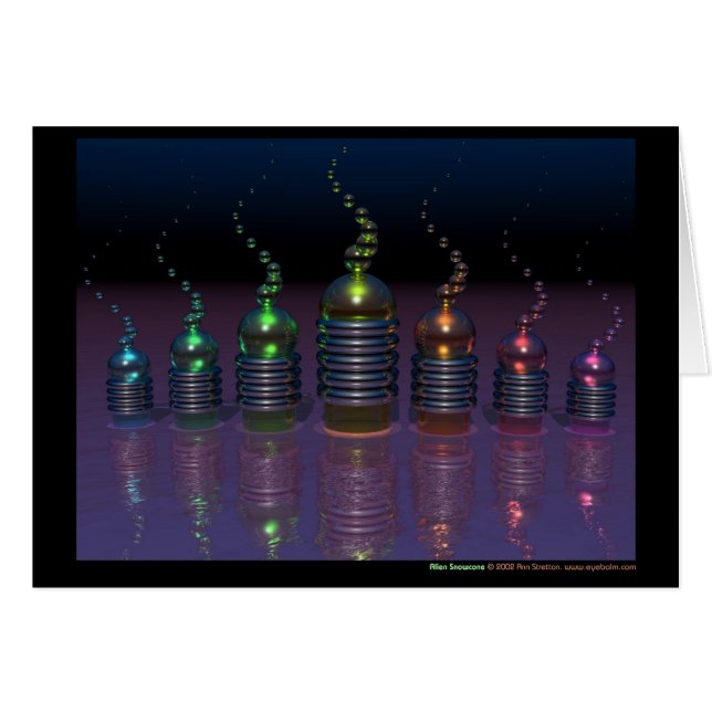 Främmande Snowcone Hälsningskort (Framsidan Horizontal)