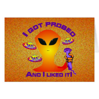 Främmande sond hälsningskort