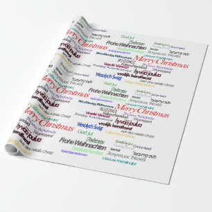 främmande språk i God jul Hälsning Presentpapper