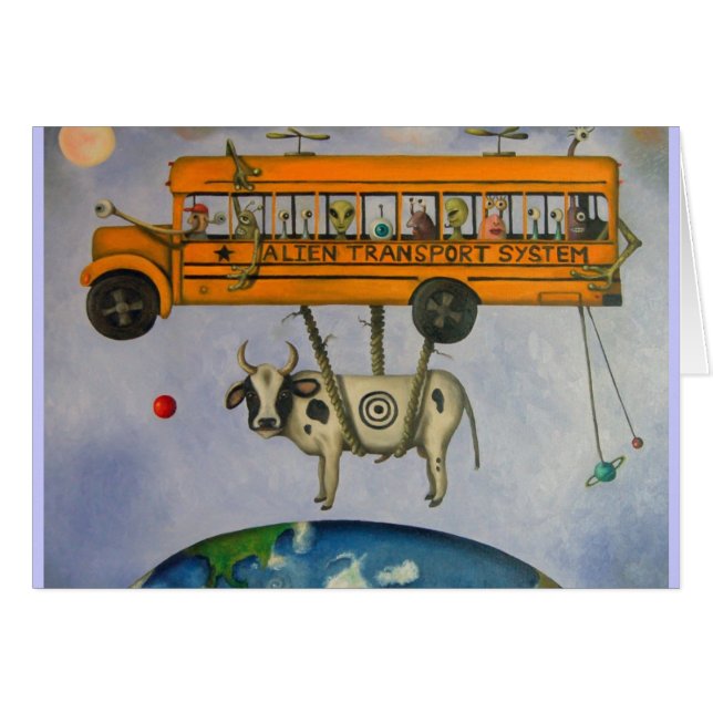 Främmande transportsystem hälsningskort (Framsidan Horizontal)
