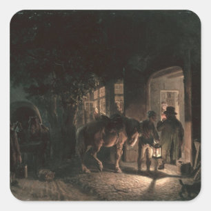 Framme av puben, 1843 fyrkantigt klistermärke
