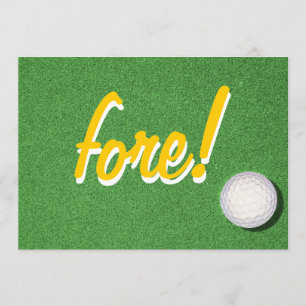 Främre Golffödelsedagsfest Inbjudningar