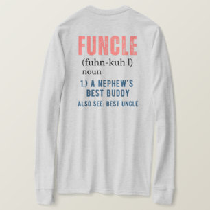främre och bakre FUNCLE-lustig farbror definition T Shirt