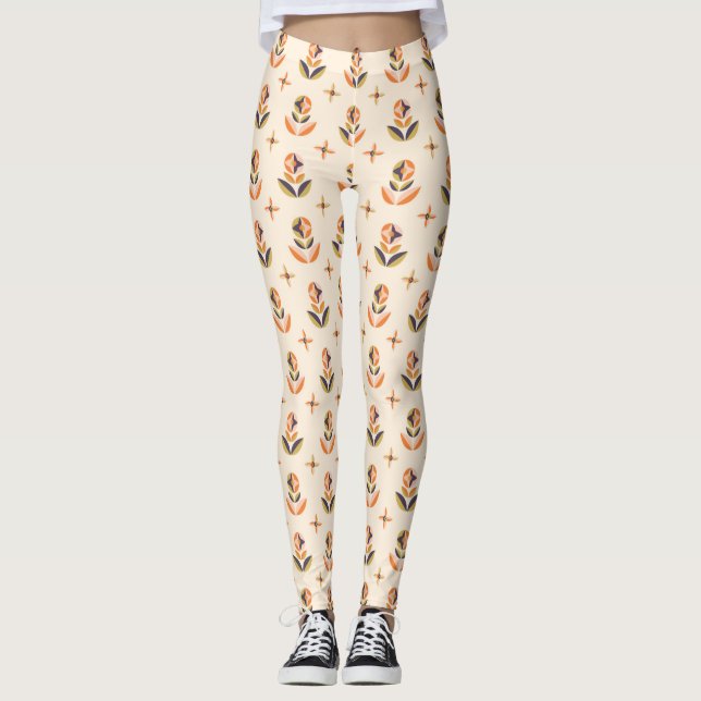 Främre och bakre vy av leggings  (Framsida)