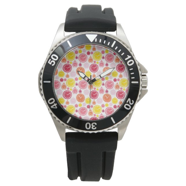 Främre och bakre vyer av ett armbandsur (Framsida)
