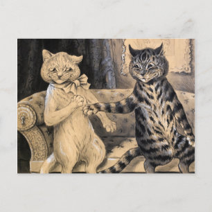 Framryckningen av Louis Wain Vykort
