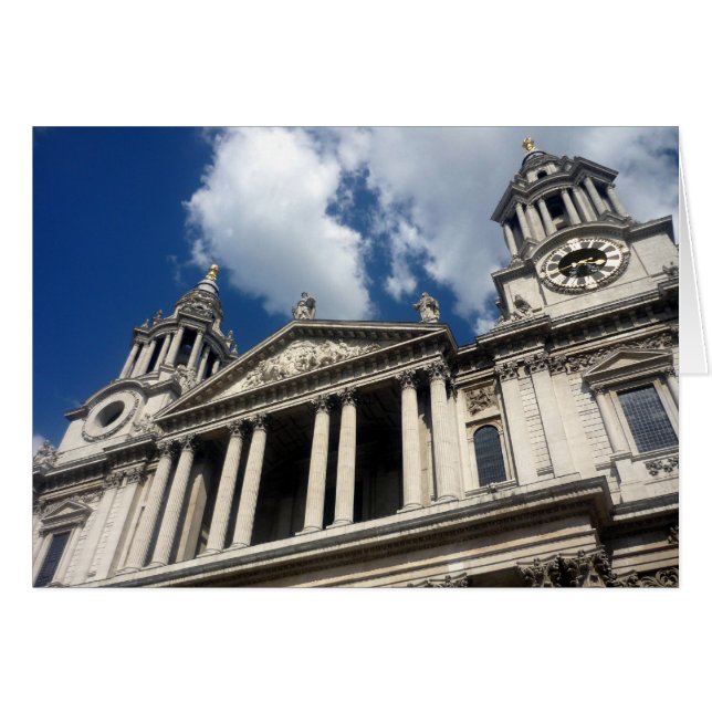 Framsida av blått drag hälsningskort (Framsidan Horizontal)