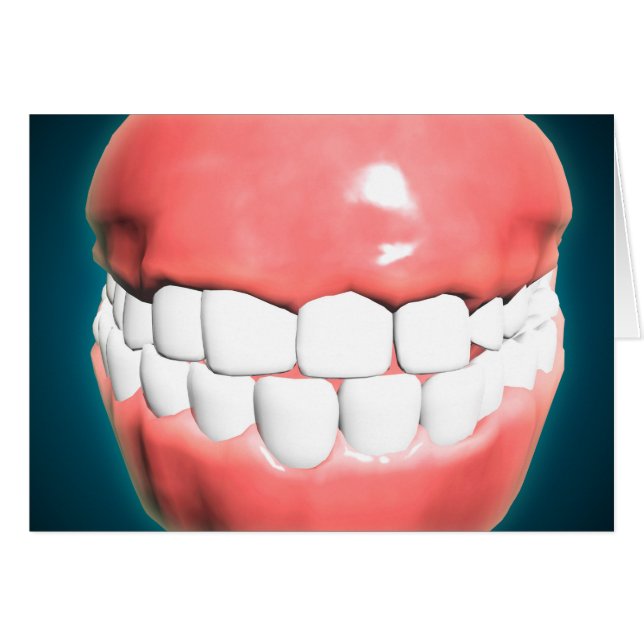 Framsida av mun från människa med tjugona och gumm hälsningskort (Framsidan Horizontal)