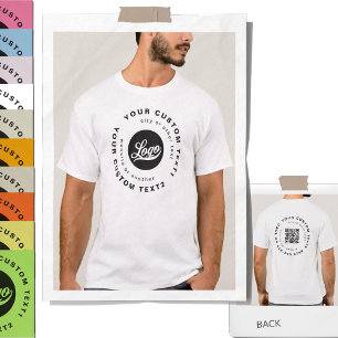 Framsida +Baksida. Business logotyp QR  Women Mana T Shirt