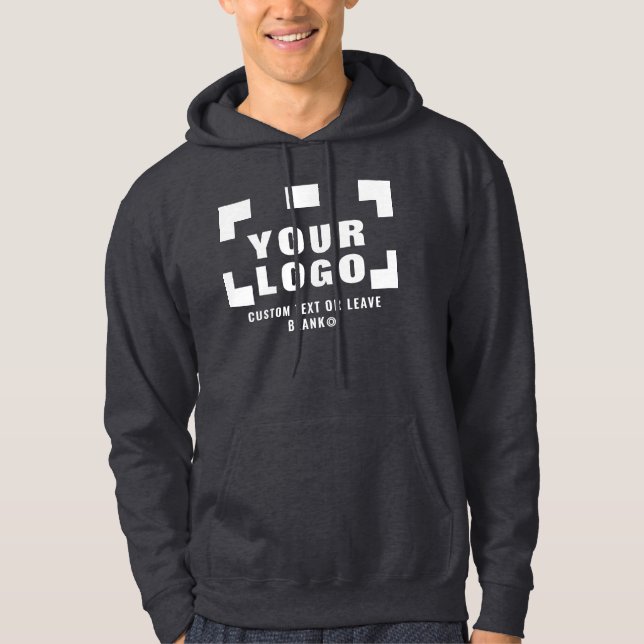 Framsida + baksida (tillval), Business logotyp Mör Hoodie (Framsida)