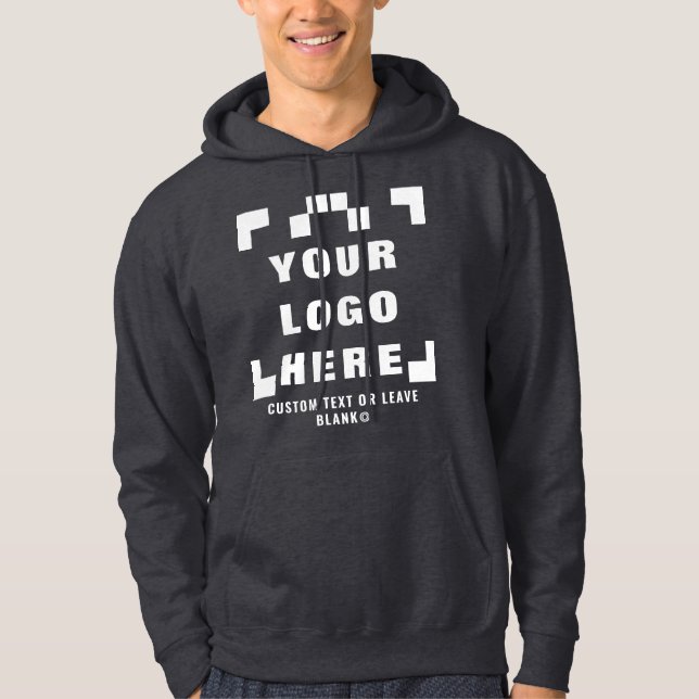 Framsida + baksida (tillval), Business logotyp Mör Hoodie (Framsida)