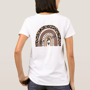 Framsida och baksida - Leopard Rainbow - be snäll T Shirt