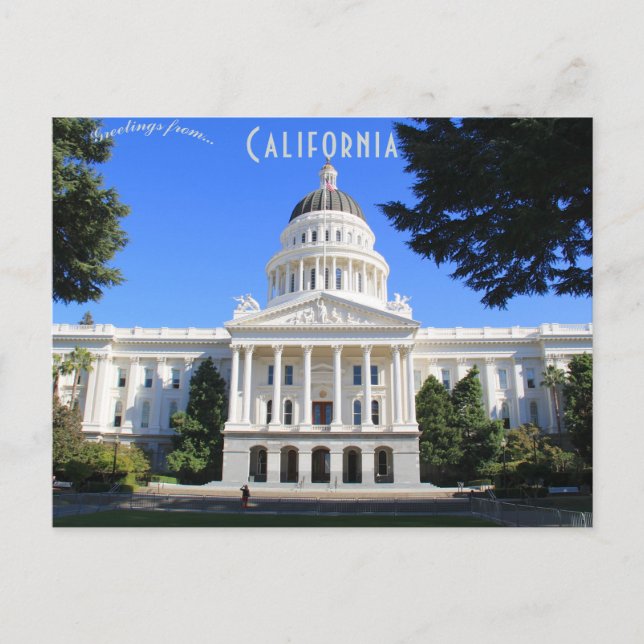 Framsidan av California State Capitol Sacramento C Vykort (Framsida)