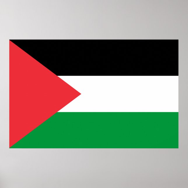 Framskrivet med Palestinas Flagga Poster (Framsidan)