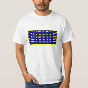 Främsta autentiska blått och gult t shirt
