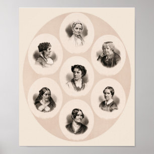 Framstående Figurer av flygrörelsen Poster
