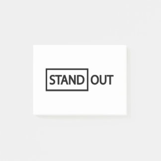 Framstående som sticker ut post-it block