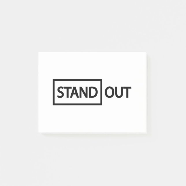 Framstående som sticker ut post-it block (Framsida)