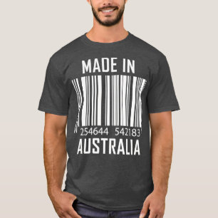 Framställd i Australien: Barcode Funny stolt över  T Shirt