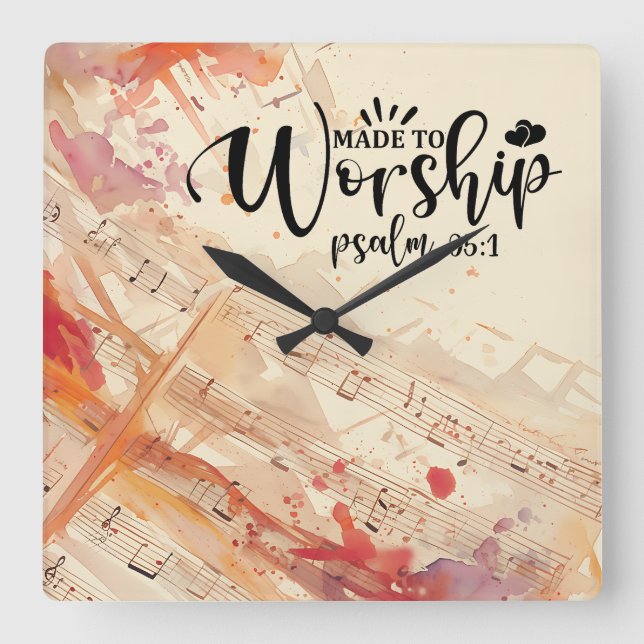 Framställd på en gudship inspirational Christian Q Fyrkantig Klocka (Framsida)