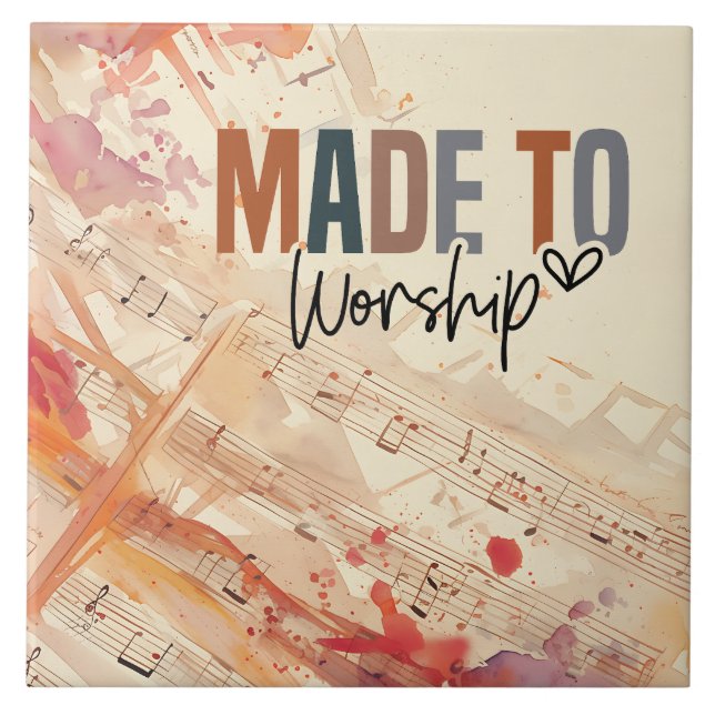 Framställd på en gudship inspirational Christian Q Kakelplatta (Framsidan)